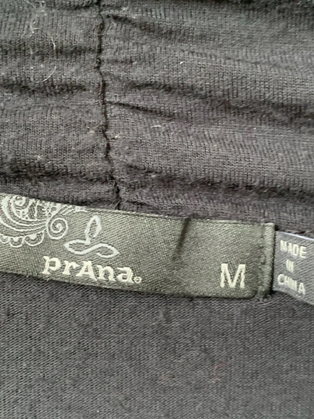 PRANA Women’s Black Open Front Long Sleeve Unlined Modal Elastane Cardigan